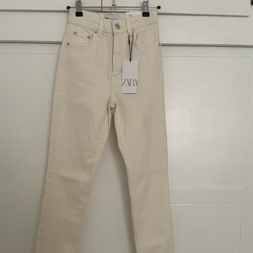 Zara Jeans, Cream, high rise